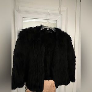 Fur throw on